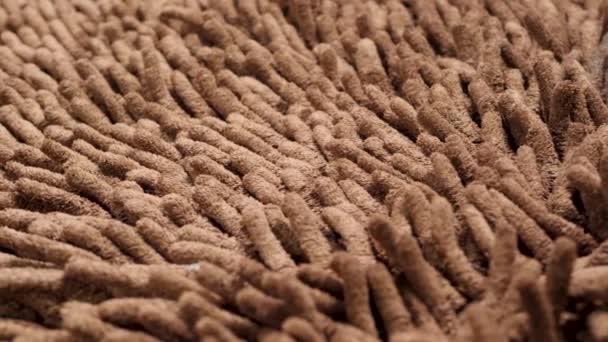 Brown micro fiber carpet in macro - Footage, Video