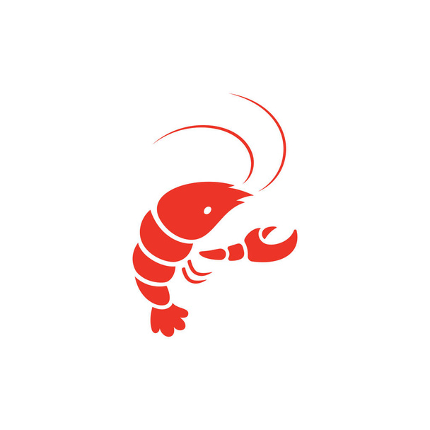 Modèle de conception d'illustration d'icône vectorielle crevettes
 - Vecteur, image