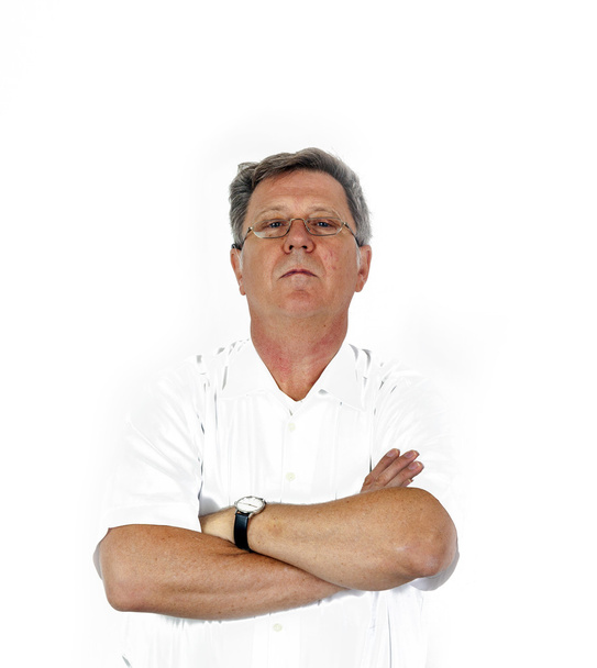 Kluger Geschäftsmann im weißen Hemd  - Foto, Bild