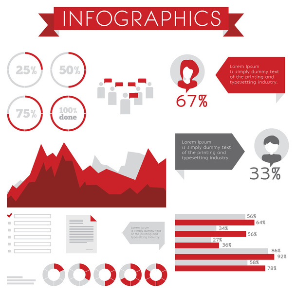 Illustration of info graphic business element - Vector, Image