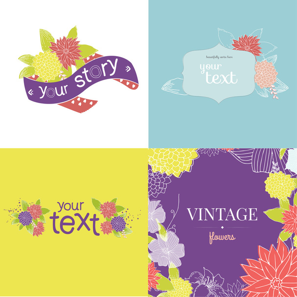Floral Frame Collection. - Vector, Image