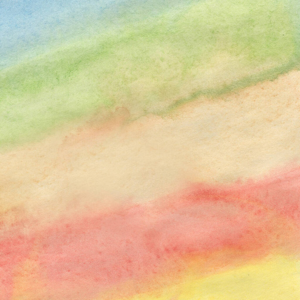 Light Nackdrop com listras coloridas aquarela. Arco-íris desenhado à mão Fundo. - Foto, Imagem
