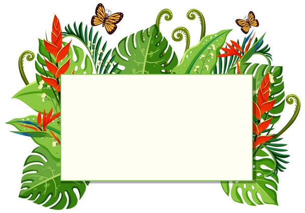 Floral spring banner template illustration - Vector, imagen