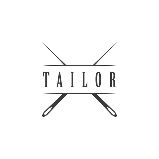 Tailor or textile logo vector flat design - Wektor, obraz