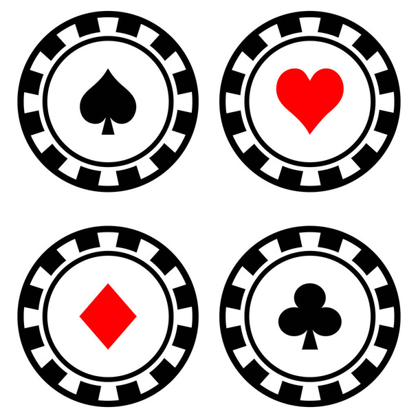 Set of gambling chips. Vector illustration - Vector, Image