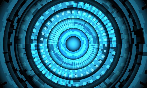 Αφηρημένο μπλε σύστημα κύκλο κύκλωμα cyber φουτουριστικό τεχνολογία διάνυσμα φόντο - Διάνυσμα, εικόνα
