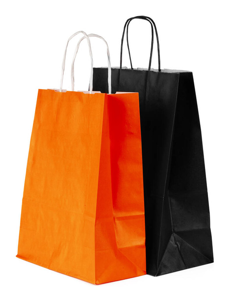 Colored shopping bags isolated on white background - Fotó, kép