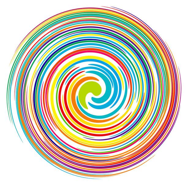 Twist, swirl, sworl circular spiral design element - stock vector illustration, clip-art graphics - Vector, imagen