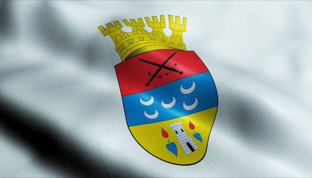 3D-изображение флага округа Сан-Карлос - Фото, изображение