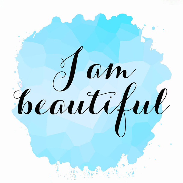 I am beautiful text on abstract colorful background  - Φωτογραφία, εικόνα
