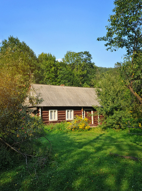 Старый деревенский дом в летний день
 - Фото, изображение