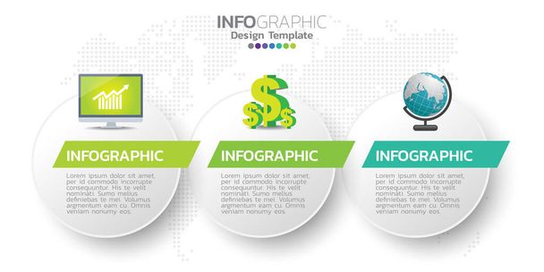 Conception de modèle infographique avec 6 options de couleur. - Vecteur, image