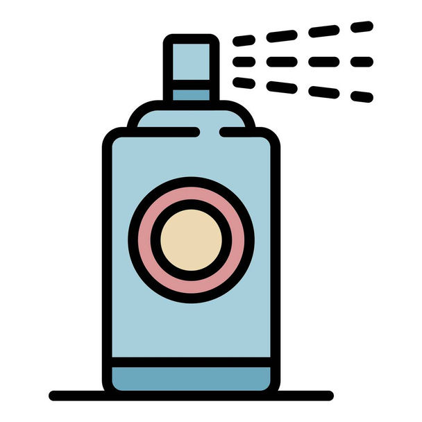 Gas spray icon color outline vector - Vector, afbeelding