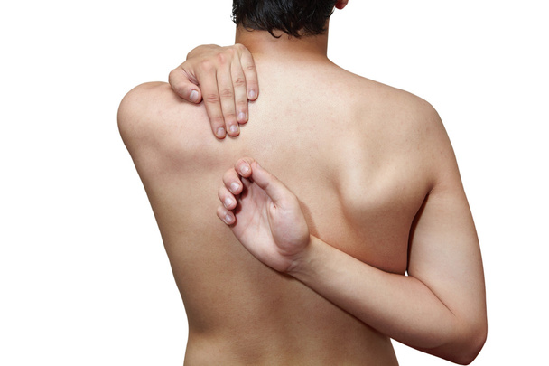 Pain in back - Fotoğraf, Görsel