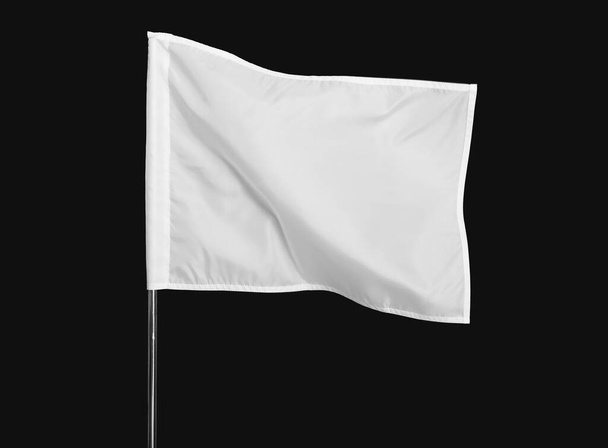 Bandera blanca sobre fondo oscuro - Foto, Imagen