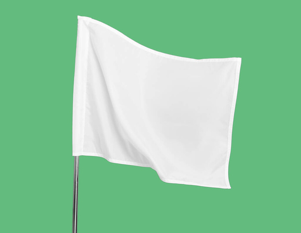 Fehér zászló színes háttér - Fotó, kép