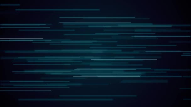 Abstrakter Hintergrund mit Linien Strings Flowing Seamless Loop / 4k Animation eines abstrakten Technologie-Konzepts Hintergrund mit digitalen Linien fließenden und rotierenden mit Glühen und Tiefeneffekt nahtlose Schleifen - Filmmaterial, Video