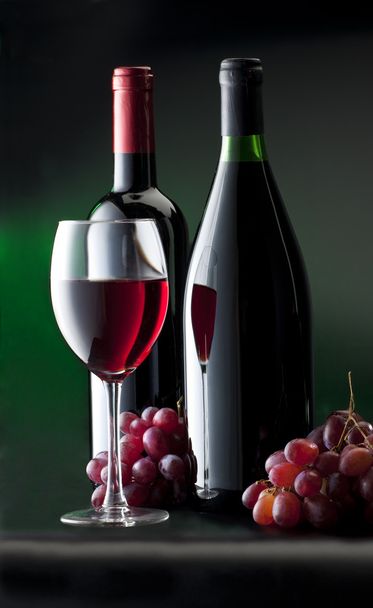 Csendélet vörös bor - Fotó, kép