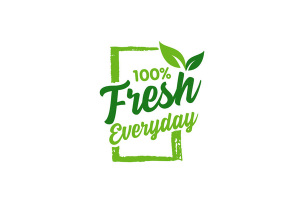 Illustration vector graphic of Fresh food everyday label or sticker design template - Vektor, Bild