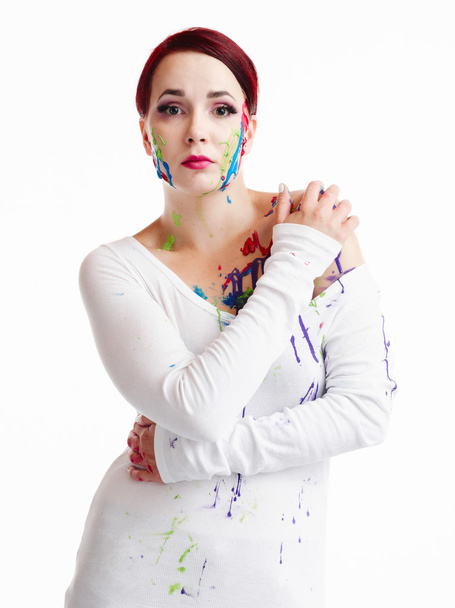 mulher pintada
 - Foto, Imagem