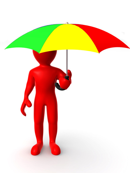 Man with umbrella. - Фото, изображение