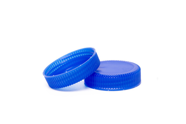tapas de plástico azul
 - Foto, imagen