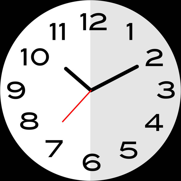 10 minutes past 10 o'clock or Ten minutes past ten o'clock analog clock. Icon design use illustration flat design - Vector, Image