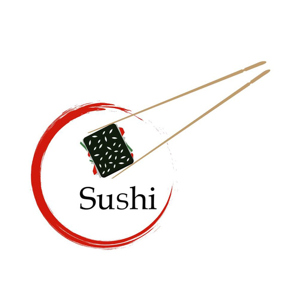 logo para restaurante de sushi comida japonesa - Vector, imagen