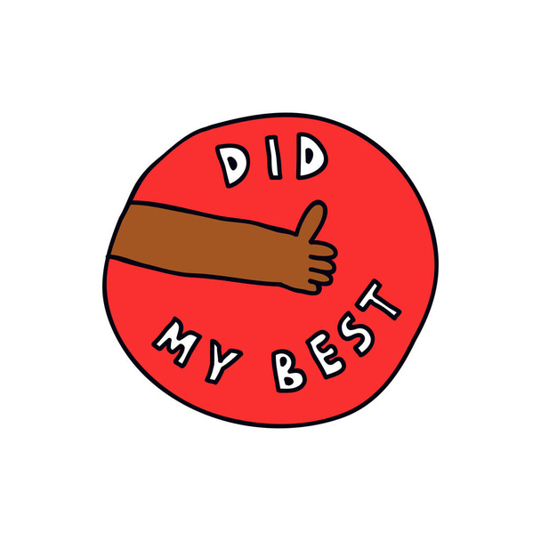 mein bestes Doodle-Sticker-Symbol, Vektor-Illustration - Vektor, Bild