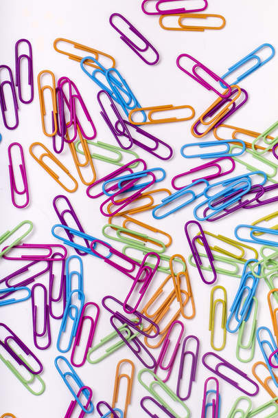 Colorful office paper clips - Photo, Image