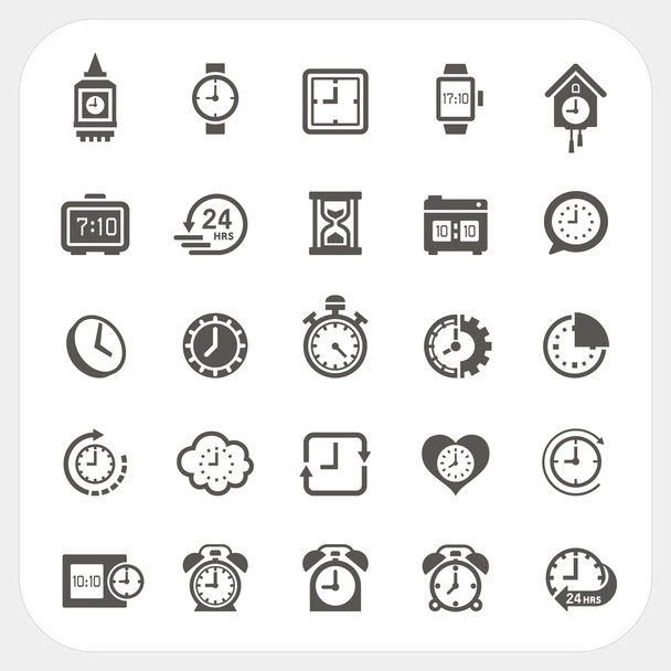 Clock icons set - Vector, Image