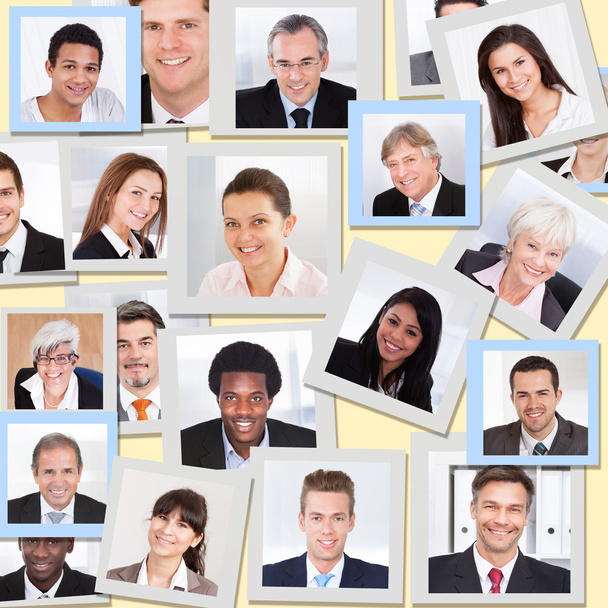 Collage Of Business People Smiling - Фото, изображение