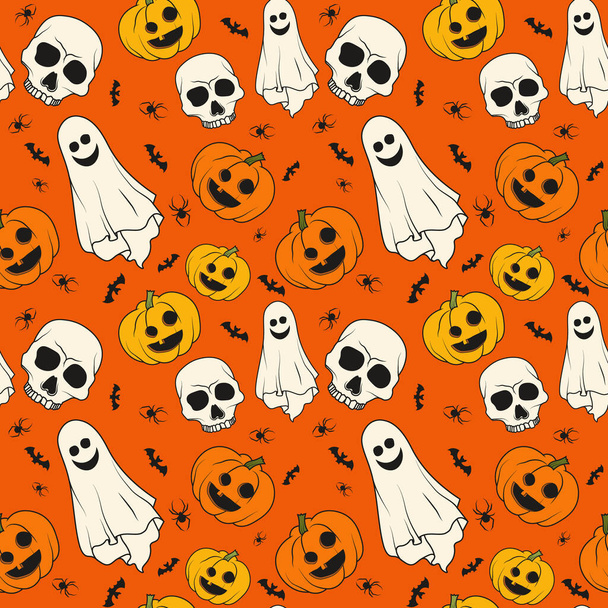 Abstract halloween pattern design background. Vector illustration. - Vetor, Imagem