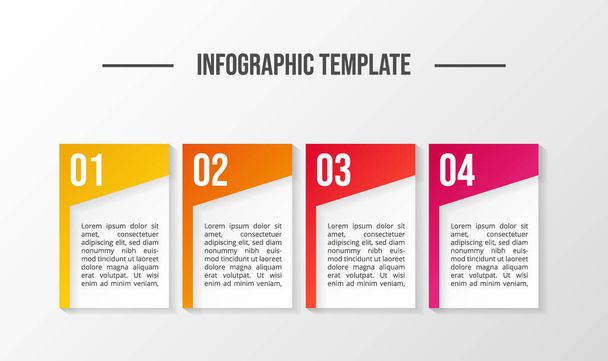 Business infographic with icons. Vector - Vettoriali, immagini