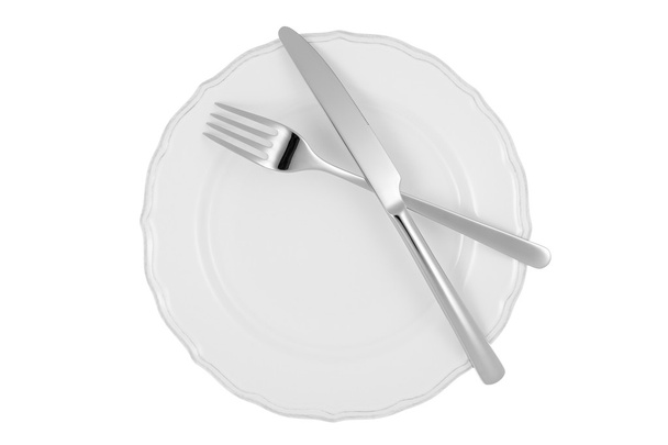 Plate with cutlery - Fotoğraf, Görsel