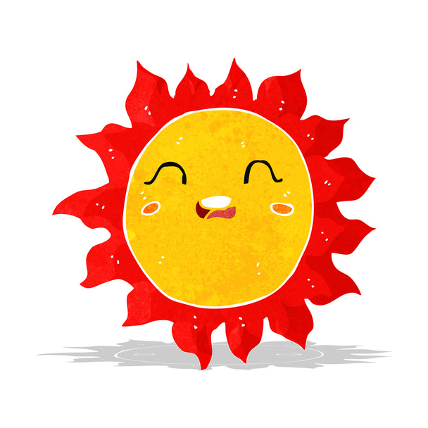 Карикатурное солнце
 - Вектор,изображение