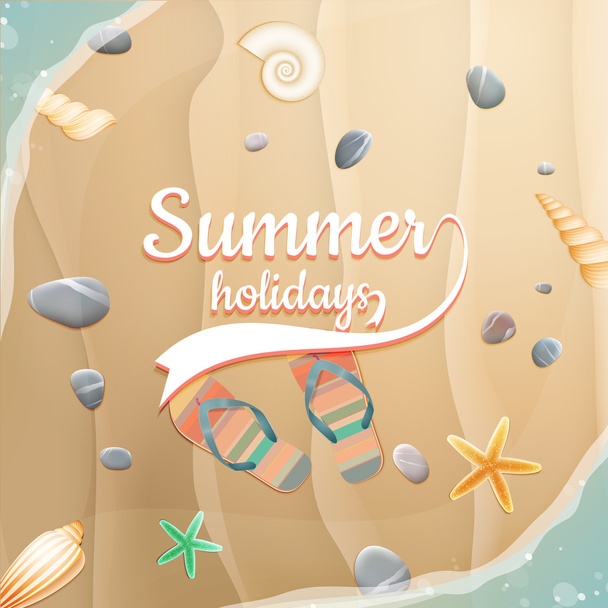 Summer holidays template. plus EPS10 vector file - Vector, imagen