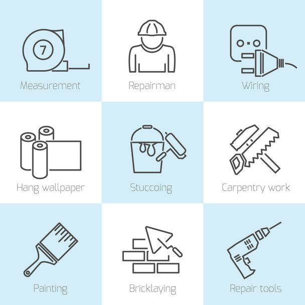 Repair home icons - Vector, Image