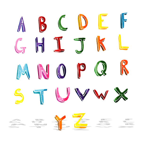 cartoon alphabet  - Wektor, obraz