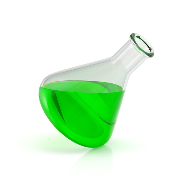 Test-tube with green liquid - Фото, зображення