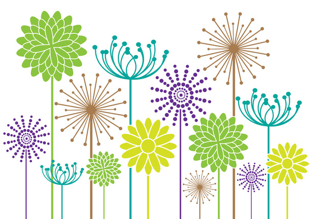 Color vector flowers background - ベクター画像