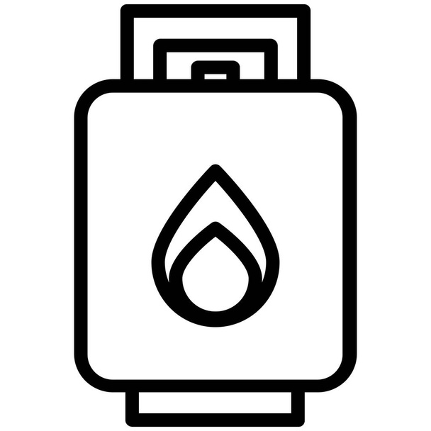simple gas vector icon illustration on white background - Vektör, Görsel