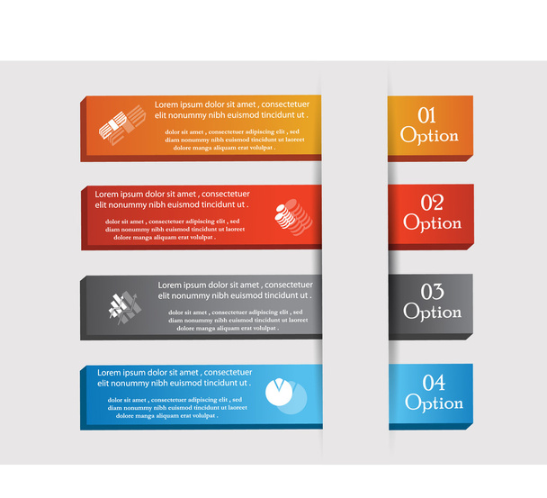 Option business colour flyer - Vector, Image