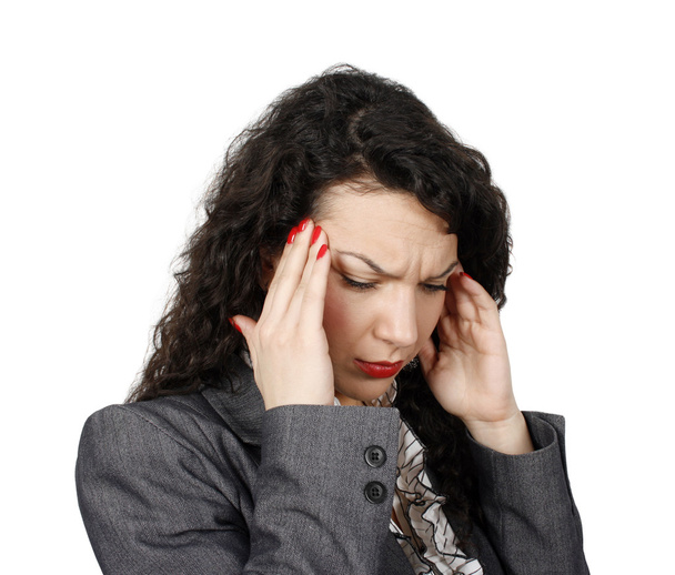 Young businesswoman with headache - Foto, Imagen
