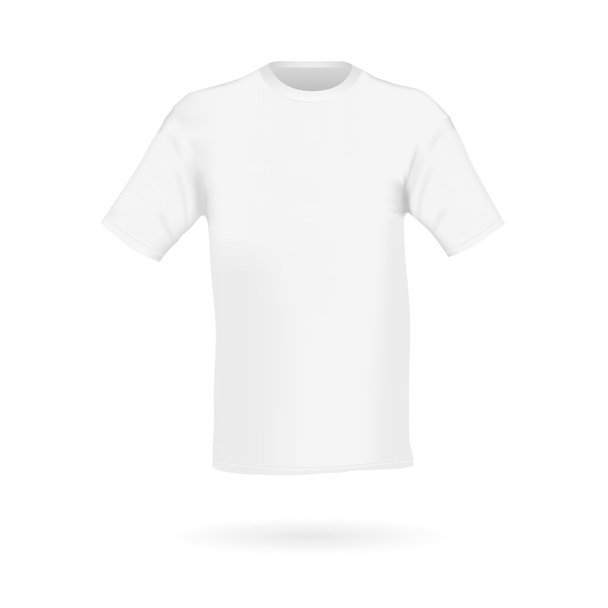 White T-shirt isolated on white background - Fotoğraf, Görsel