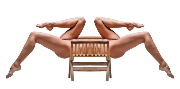 Beautiful legs of the young woman - Fotó, kép