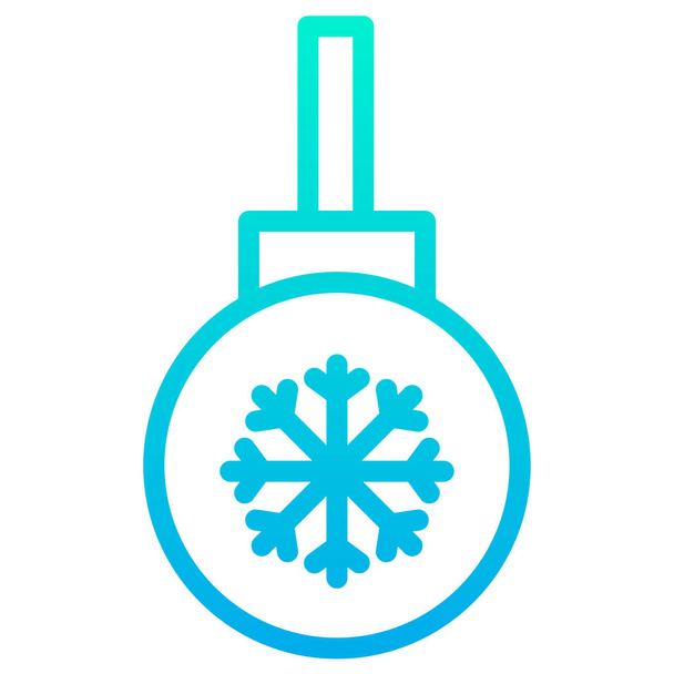 christmas ball with snowflake vector illustration - Wektor, obraz
