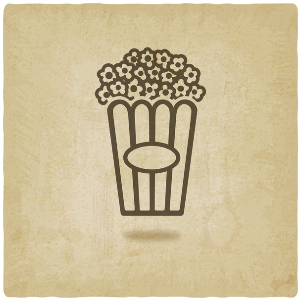 popcorn old background - Vettoriali, immagini