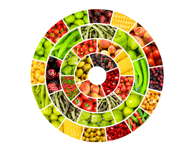 κολάζ από πολλά διαφορετικά φρούτα και λαχανικά - Φωτογραφία, εικόνα