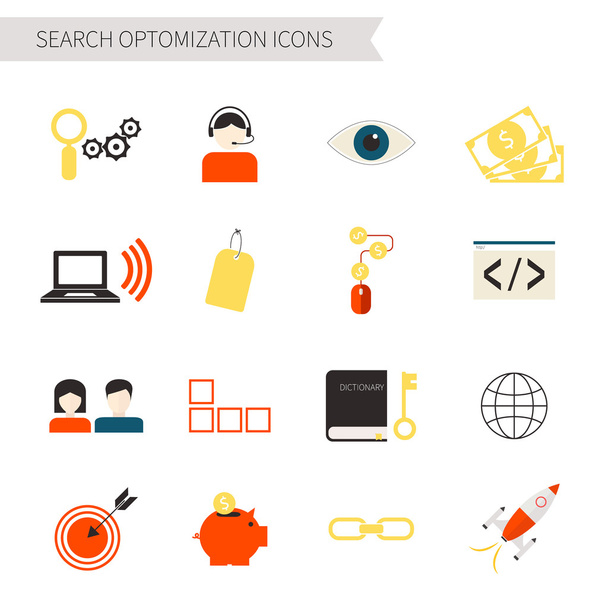 Iconos de Seo - Vector, Imagen
